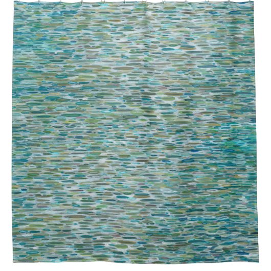 Regen op een meer van het kustgordijn douchegordijn (Voorkant)