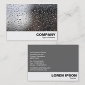 Regen op een venster visitekaartje (Voorkant / Achterkant)