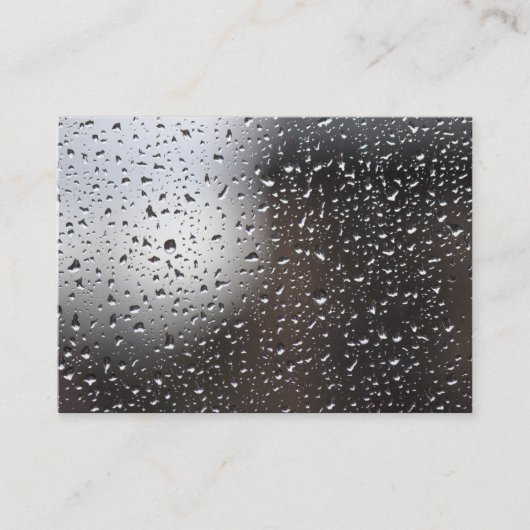 Regen op een venster visitekaartje (Voorkant)