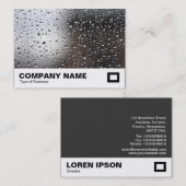 Regen op een venster visitekaartje (Voorkant / Achterkant)