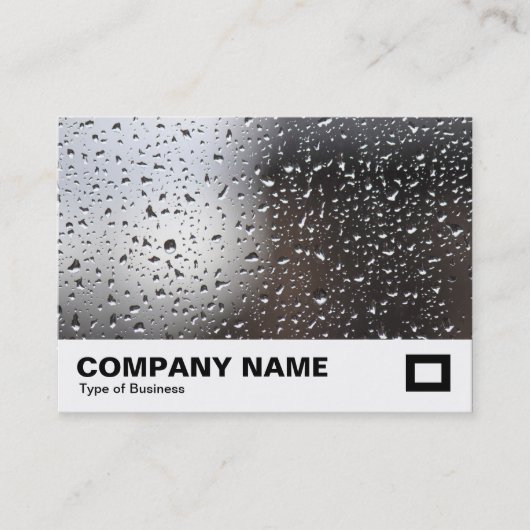 Regen op een venster visitekaartje (Voorkant)