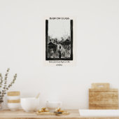 Regen op Glas — Sumi-e Inktwassing Poster (Keuken)