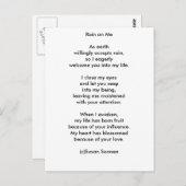 Regen op mij door Susan Sonnen Briefkaart (Voorkant / Achterkant)