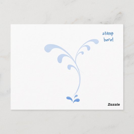 Regen op mijn paraplu - briefkaart (Achterkant)