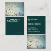 Regen op mijn raam - Donkergroen Visitekaartje (Voorkant / Achterkant)