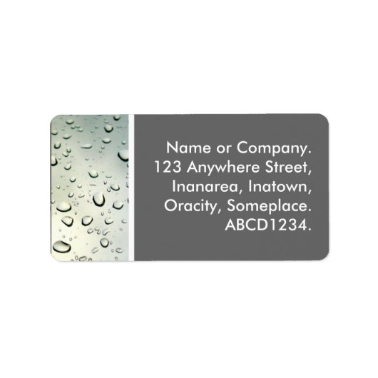 Regen op mijn raam etiket (Voorkant)