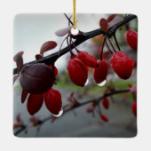 Regen op twig keramisch ornament (Achterkant)