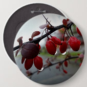 Regen op twig ronde button 6,0 cm (Voorkant /achterkant)
