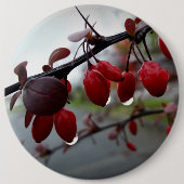 Regen op twig ronde button 6,0 cm (Voorkant)