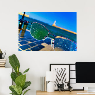 Regen op zee poster