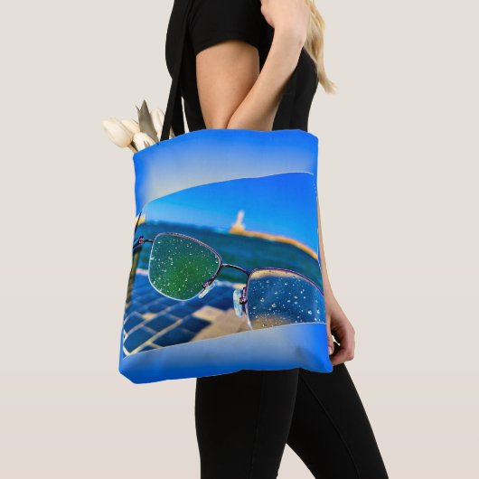Regen op zee tote bag (Dichtbij)