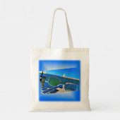 Regen op zee tote bag (Achterkant)