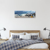 Regen over het strand van Hythe Fisherman Canvas Afdruk (Insitu (Slaapkamer))