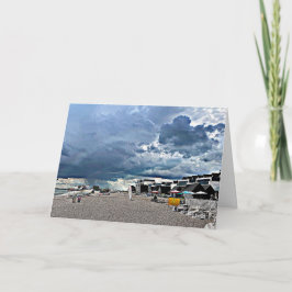 Regen over Hythe Fisherman's Beach Blank Kaart