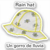 Regen pet/VN-gorro de lluvia-Sticker Sticker (Voorkant)