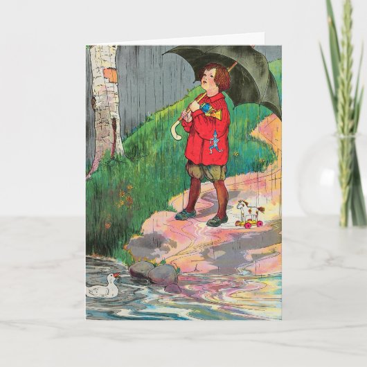Regen, Regen, Ga Weg - Moeder de Gans Nursery Rijm Kaart (Voorkant)