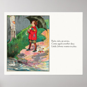 Regen, Regen, Ga weg - Moeder Gans Kwekerij Rijm Poster
