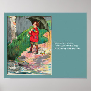 Regen, Regen, Ga weg - Moeder Gans Kwekerij Rijm Poster