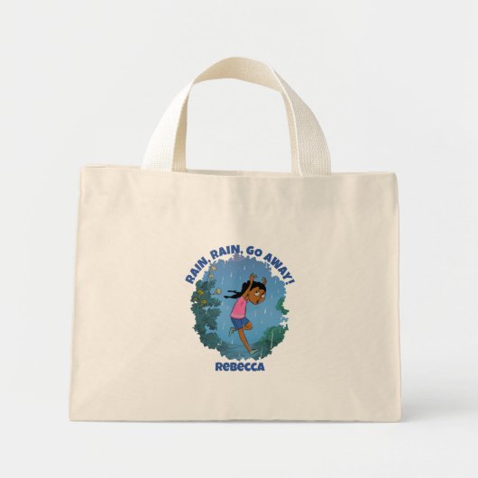 REGEN REGEN GA WEG Zwart Meisjes Afro Mini Tote Bag (Voorkant)