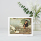 Regen, Regen wegrijden Nursery Rhyme Briefkaart (Staand voorkant)