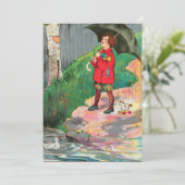 Regen, regenen, weggaan, weer een dag komen kaart (Staand voorkant)