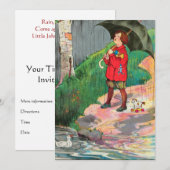 Regen, regenen, weggaan, weer een dag komen kaart (Voorkant / Achterkant)