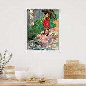 Regen, regenen, weggaan, weer een dag komen poster (Keuken)