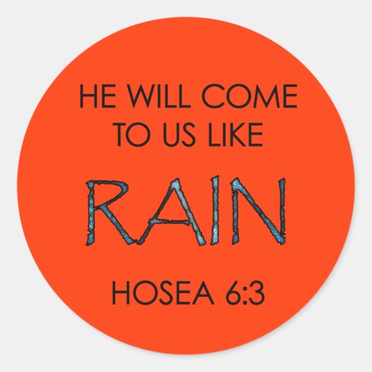 Regen Ronde Sticker (Voorkant)