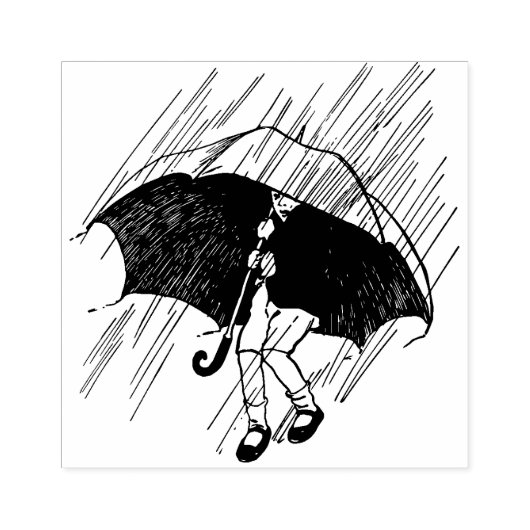 Regen Rubberstempel (Afrduk)