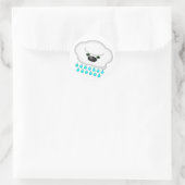 Regen Schaap Hond Cloud - Ronde Sticker (Tas)