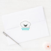 Regen Schaap Hond Cloud - Ronde Sticker (Envelop)