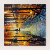 Regen stad Impressionisme Legpuzzel (Horizontaal)