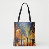 Regen stad Impressionisme Tote Bag (Voorkant)
