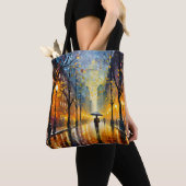Regen stad Impressionisme Tote Bag (Dichtbij)