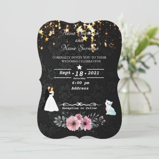 Regen sterren kaart (Staand voorkant)