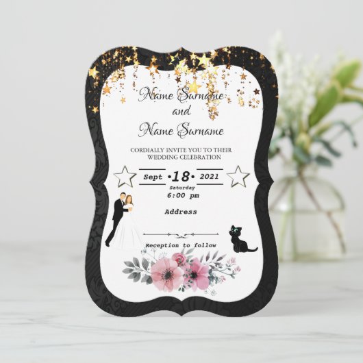 Regen sterren kaart (Staand voorkant)