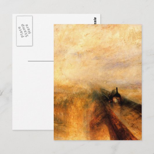 Regen, stomen en snelheid - De Grote Westerne Spoo Briefkaart (Voorkant / Achterkant)