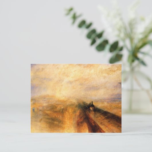 Regen, stoom en snelheid briefkaart (Staand voorkant)