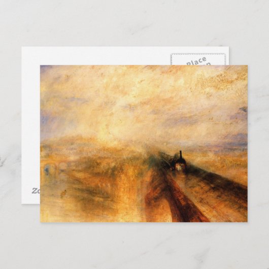 Regen, stoom en snelheid briefkaart (Voorkant / Achterkant)