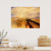 Regen, stoomkracht en snelheid: de Grote Westerne  Poster (Keuken)