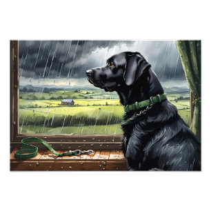 Regen stopt spelen foto afdruk