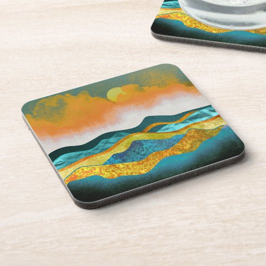 Regen Storm Bier Onderzetter (Linkerzijde)