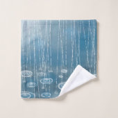 Regen Storm blauw Bad Handdoek (Wasdoekje)