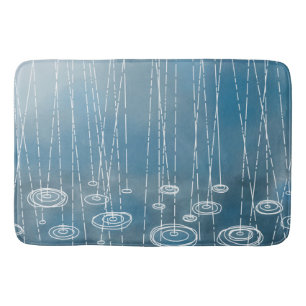 Regen Storm blauw Badmat