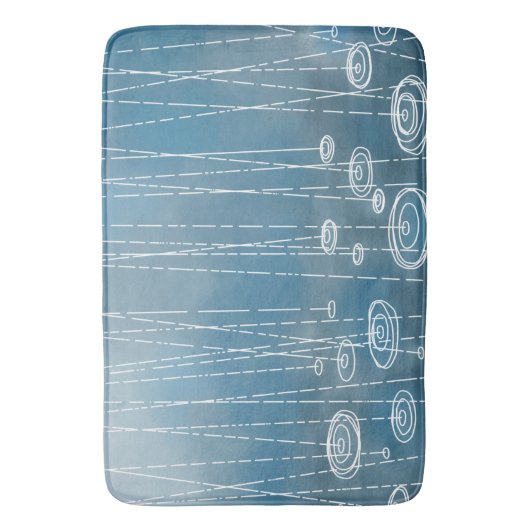 Regen Storm blauw Badmat (Voorkant Verticaal)