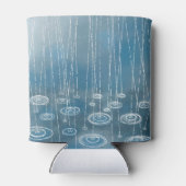 Regen Storm blauw Blikjeskoeler (Achterkant)