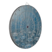 Regen Storm blauw Dartbord (Voorkant Links)