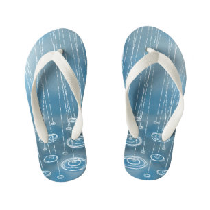 Regen Storm blauw Kinder Teenslippers