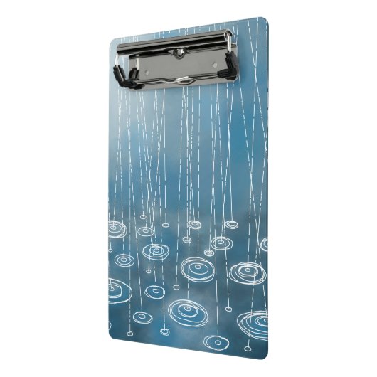Regen Storm blauw Mini Klembord (Angled2)