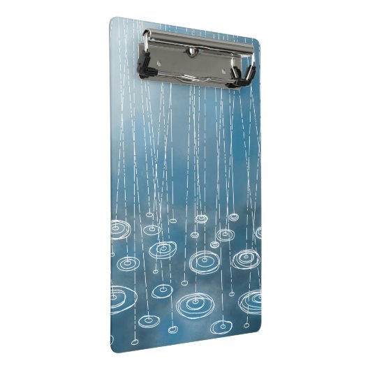 Regen Storm blauw Mini Klembord (Schuin)